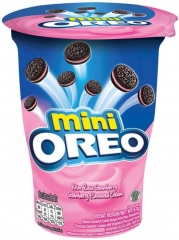 Печенье Oreo Mini Strawberry Cookies (Клубничный крем) 61.3 грамм