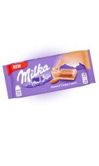 Молочный шоколад Milka Almond Crispy Creme 90 гр