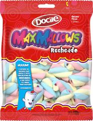 Зефир MAXMALLOWS цветные завитки с начинкой ванильные 220 грамм