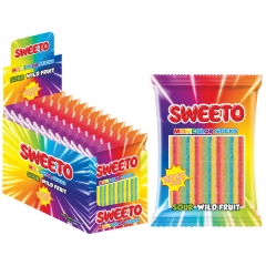 Мармелад SWEETO "MULTICOLOR STICKS" (Супер кислые палочки Тутти-фрутти) 80 грамм