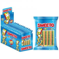 Мармелад SWEETO "RAINBOW BELT" (Супер кислая лента Тутти-фрутти) 80 грамм